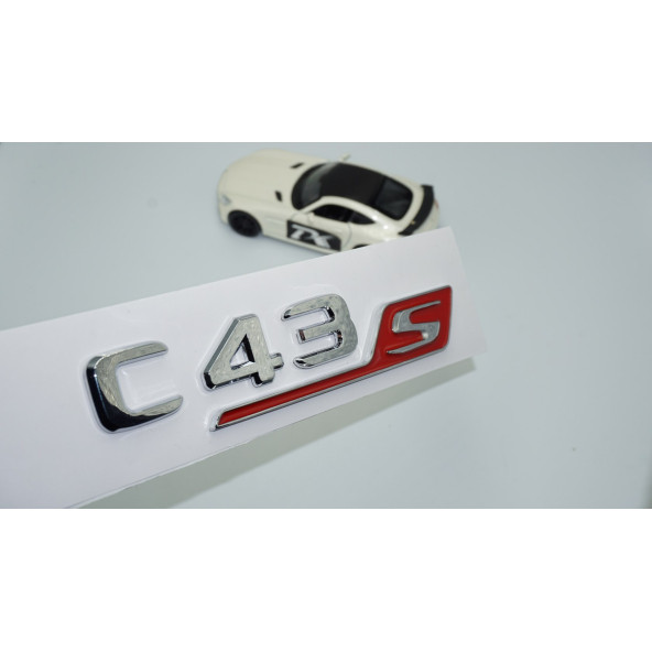 DK Tuning C43S Bagaj Krom Kırmızı ABS 3M 3D Yazı Logo Benz İle Uyumlu ürün görseli 1