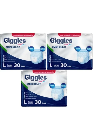giggles Hasta Bezi Yetişkin Emici Külot L-Büyük 90 Adet (3 paket ) ürün görseli 1