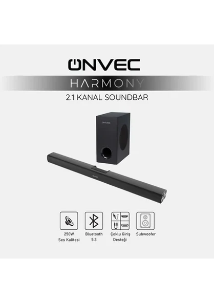 Onvec Harmony 2.1 Kanal 250 W Soundbar ürün görseli 1