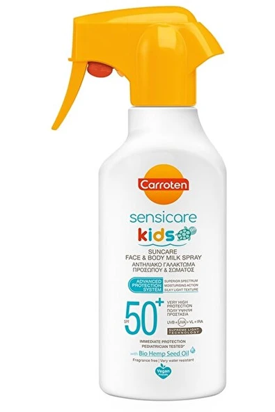 Carroten Sensıcare Kids Suncare Face & Body Mılk Spray SPF50+  300ML ürün görseli 1