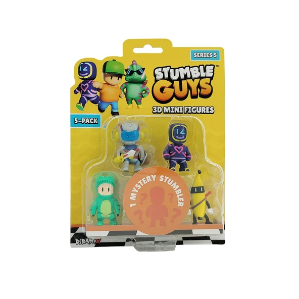 Stumble Guys Seri 5 Mini Figür Seti 5'li Paket - Popüler Oyun Karakterleri ürün görseli 1