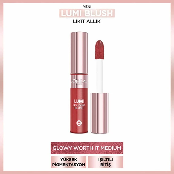 L’Oréal Paris Lumi Blush Likit Allık - Glowy Worth It Medium ürün görseli 1