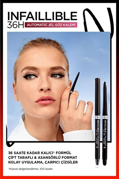 L'Oréal Paris Infaillable Automatic Jel Göz Kalemi - Yoğun Siyah ürün görseli 1