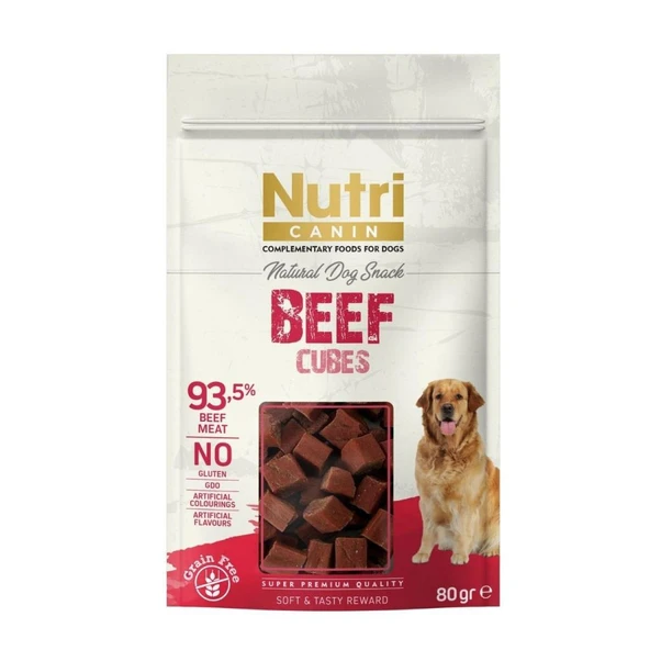 Nutri Canin Tahılsız Biftekli Küp Köpek Ödül Maması 80 Gr ürün görseli 1