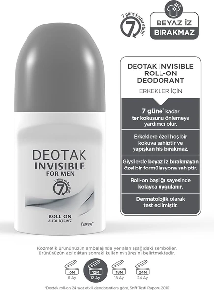 Deotak Roll-on Invisible Men 35 ml ürün görseli 1