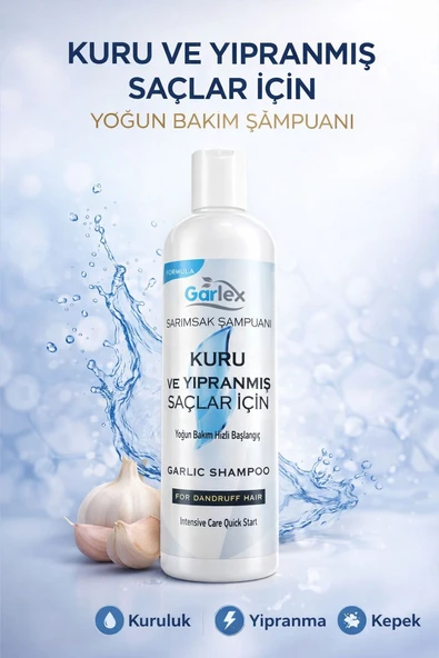 Garlex Sarımsak Şampuanı Kuru ve Yıpranmış Saçlar İçin 250 ml ürün görseli 1