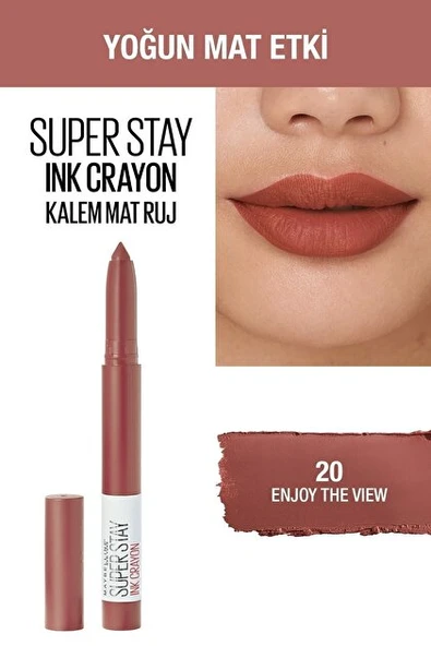Maybelline New York Super Stay Ink Crayon Kalem Mat Ruj - 20 Enjoy the View ürün görseli 1