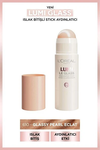 L'Oréal Paris Lumi Glass Islak Bitişli Stick Aydınlatıcı - 610 Glassy Pearl Eclat ürün görseli 1