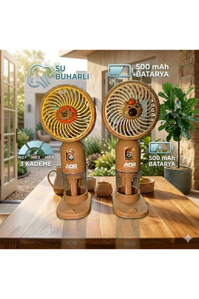 ADR Mini Vantilatör Fan El Pervanesi Su Buharlı Küçük Mini Vantilatör ürün görseli 1