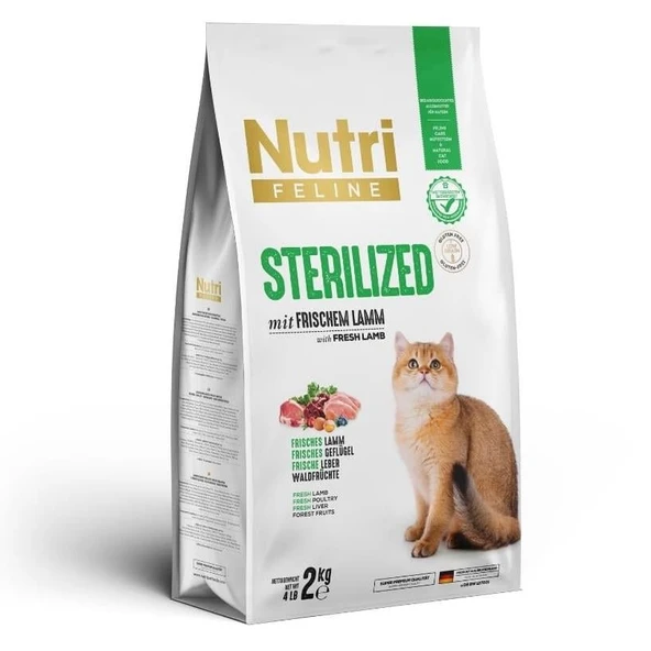 Nutri Feline Sterilised Kısırlaştırılmış Kuzulu Kedi Maması 2 kg ürün görseli 1