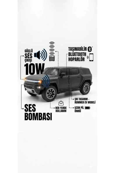 ERD Şarjlı Ses Bombası Arabalı Mikrofonlu Bluetooth Fm-Usb-Tfs-Rgb- 10W ürün görseli 1