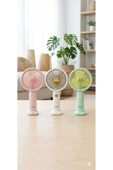 ADR Mini Vantilatör Fan El Pervanesi 3 Kademe Hız 3 Farklı Renk ürün görseli 1