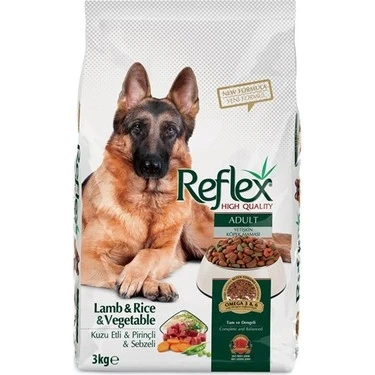 Reflex Kuzu&Pirinç Sebzeli Yetişkin Köpek Maması 3kg ürün görseli 1