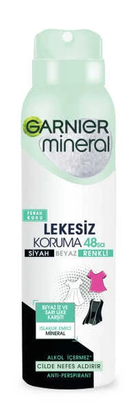 Garnier Mineral Ferah Koku Sprey Deodorant Lekesiz Koruma 48 Saat Kuru ve Ferah Hissettirir ürün görseli 1