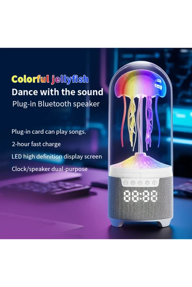 ERD TEKNOLOJİM Denizanası Hoparlör, RGB LED Işıklı Süs, Taşınabilir Subwoofer ürün görseli 1