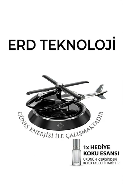 ERD Güneş Enerjili Helikopter Araba Kokusu-Kokusu Hediye Araba Süsü ürün görseli 1