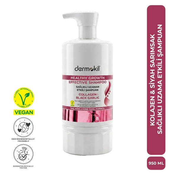 Dermokil Kolajen & Siyah Sarımsak Sağlıklı Uzama Etkili Şampuan 950 ml ürün görseli 1