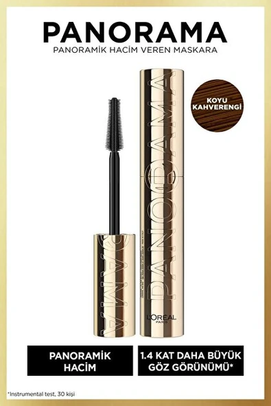 L'Oréal Paris Panorama Hacim Veren Maskara Koyu Kahverengi ürün görseli 1