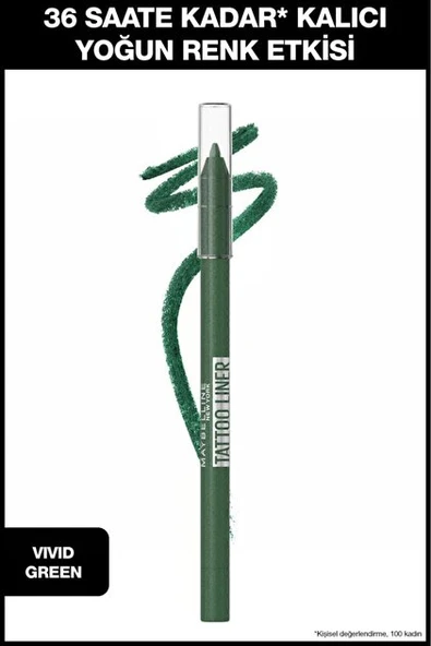 Maybelline New York Tattoo Liner Jel Göz Kalemi - Vivid Green ürün görseli 1