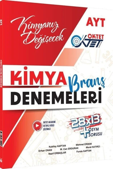 AYT Kimya 28 x 13 Branş Denemeleri Oktet Yayınları ürün görseli 1