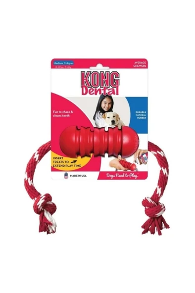 Kong Dental Stick Diş Temizliği Sağlayan İp Sallantılı Köpek Oyuncağı S ürün görseli 1