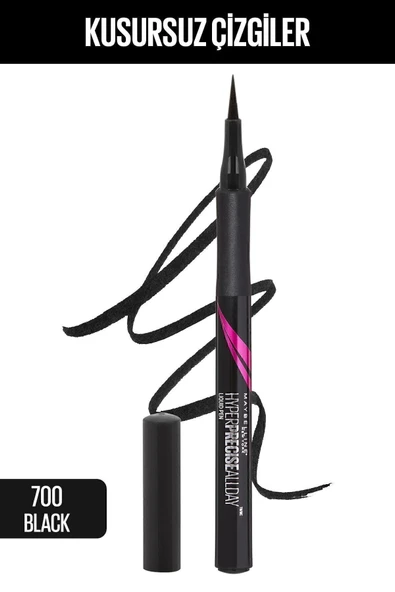 Maybelline New York Hyper Precise All Day Eyeliner - 700 Black - Siyah ürün görseli 1