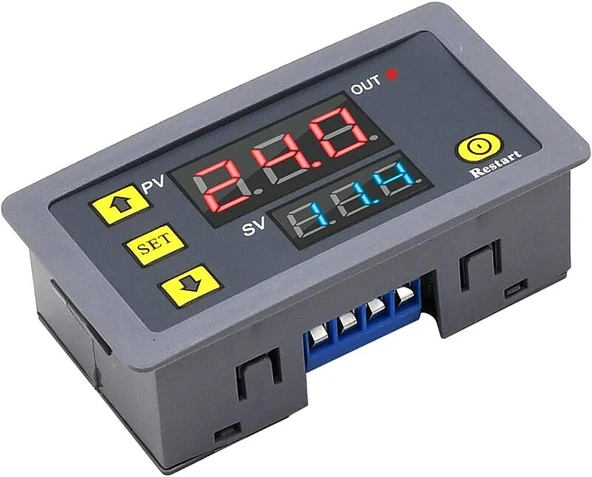 Gözeler T3230 12V 20A Programlanabilir Dijital LED Ekranlı Zamanlayıcı Gecikme Rölesi - Döngüsel Zaman Ayarlı Kontrol Kartı ürün görseli 1