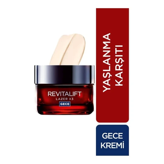 L'Oreal Paris Revitalift Lazer X3 Yoğun Yaşlanma Karşıtı Gündüz + Gece Bakım Kremi 50 Ml ürün görseli 1