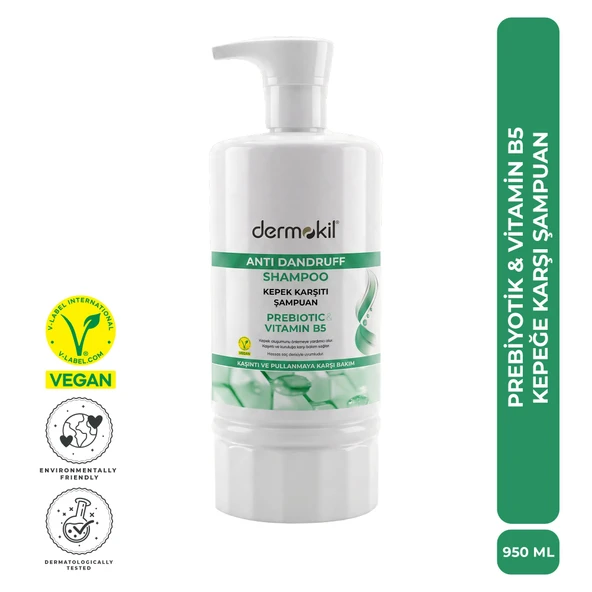Dermokil Prebiyotik & Vitamin B5 Kepeğe Karşı Şampuan 950 ml ürün görseli 1