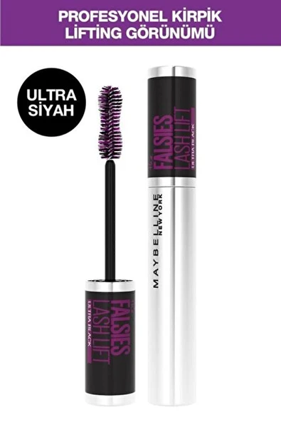 Maybelline New York Falsies Lash Lift Ultra Siyah Maskara ürün görseli 1