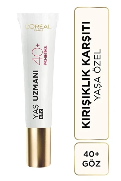 L'Oréal Paris Yaş Uzmanı 40+ Kırışıklık Karşıtı Aydınlatıcı Göz Kremi ürün görseli 1