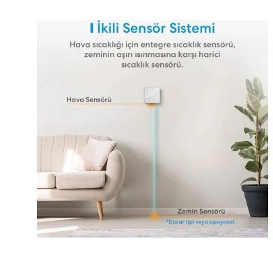 Meross Wi-Fi HomeKit Google Assistant Uyumlu Akıllı Termostat ürün görseli 1