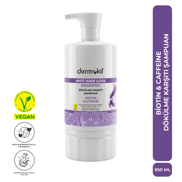 Dermokil Biotin & Caffeine Dökülme Karşıtı Şampuan 950 ml ürün görseli 1