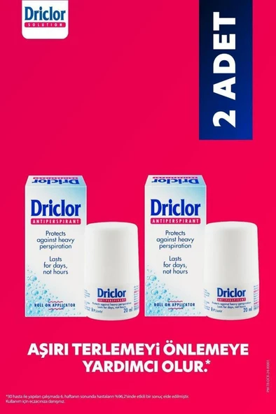 Driclor Anti Perspirant Roll On 20 ml X 2 Adet ürün görseli 1