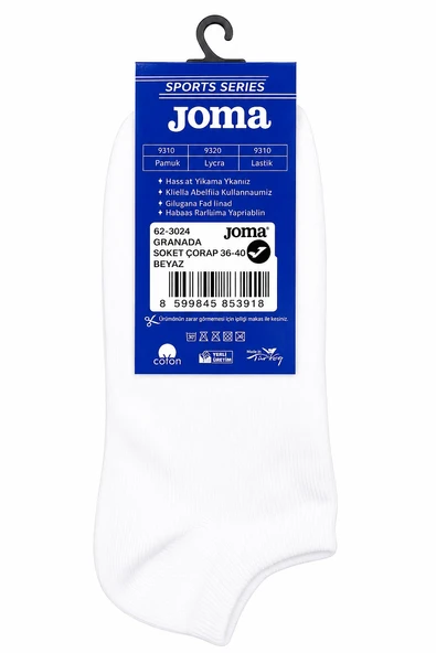 Joma  Spor Çorap Beyaz Basıc  8242021 36-40 - Resim 2