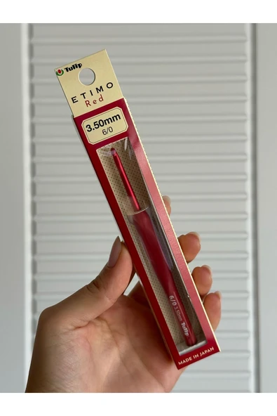 Tulip Etimo Red 3.5 mm 60 Silikon Saplı Örgü Tığ ürün görseli 1