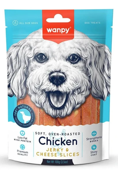 Wanpy Yumuşak Tavuk & Peynir Dilimleri Köpek Ödülü 100 gr ürün görseli 1
