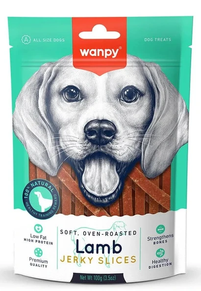 Wanpy Yumuşak Kuzu Eti Dilimleri 100g Köpek Ödülü ürün görseli 1