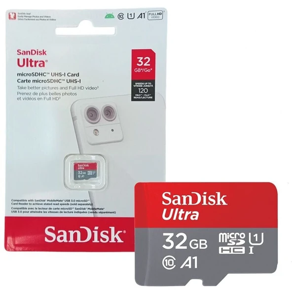 SanDisk 32GB Ultra microSD Hafıza Kartı ürün görseli 1