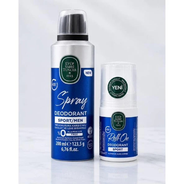 Eyüp Sabri Tuncer Erkek Sport Deodorant 200 ml + Sport Roll On 75 ml set ürün görseli 1