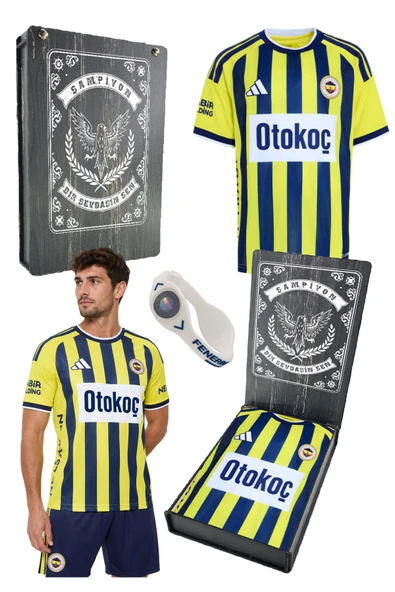 FENERBAHÇE ORİJİNAL LİSANSLI SARI-LACİVERT 26/27 YETİŞKİN FORMA BİLEKLİK HEDİYELİ ürün görseli 1