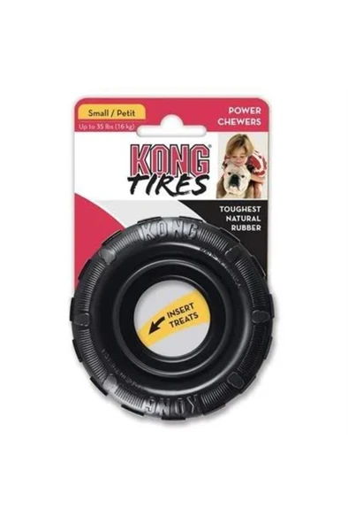 KONG Extreme Tires Delikli Tekerlek Şeklinde Çok Amaçlı Köpek Oyuncağı Ultra Sert S ürün görseli 1