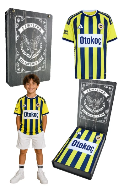 FENERBAHÇE ORİJİNAL LİSANSLI  26/27 SEZON SARI-LACİVERT ÇOCUK FORMA LAZER KUTU HEDİYELİ ürün görseli 1