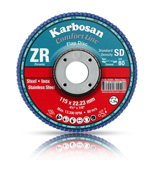 Karbosan Comfort Flap Disk Zımpara ZR 115x80 982185 ürün görseli 1