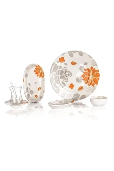 Schafer Spring 32 Parça Kahvaltı Takımı Turuncu TRC01 ürün görseli 1