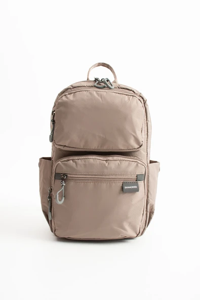 Unisex Suya Dayanıklı Paraşüt Kumaş 5 Bölmeli Laptop Bölmeli Seyahat Ve Okul Çantası SI-6032  Vizon ürün görseli 1