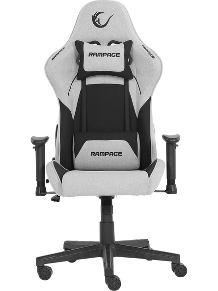 Rampage Üst Seviye Terletmez Kumaş Gri/siyah Gaming Oyuncu Koltuğu Peak KL-R26 Peak ürün görseli 1
