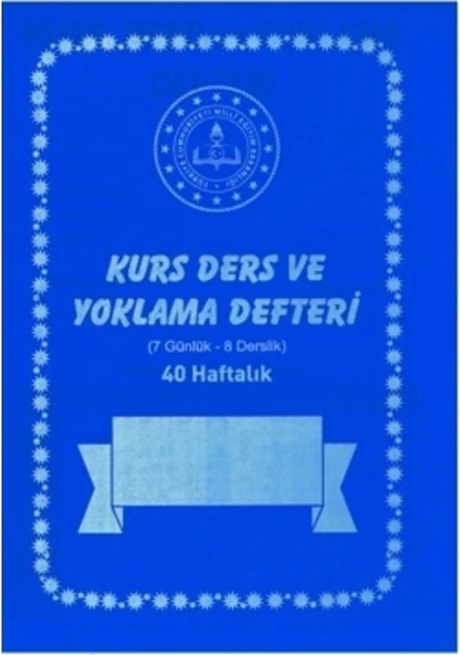 Kurs Ders Ve Yoklama Defteri 40 Haftalık 5 Adet Pp Kapak Lacivert ürün görseli 1