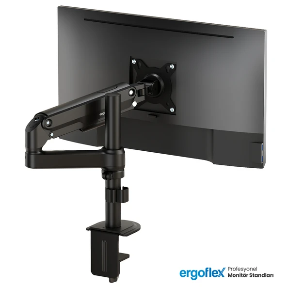Ergoflex S8 Siyah 17-32inch Amortisörlü 9 kg Monitör Standı 2026 Versiyon ürün görseli 1