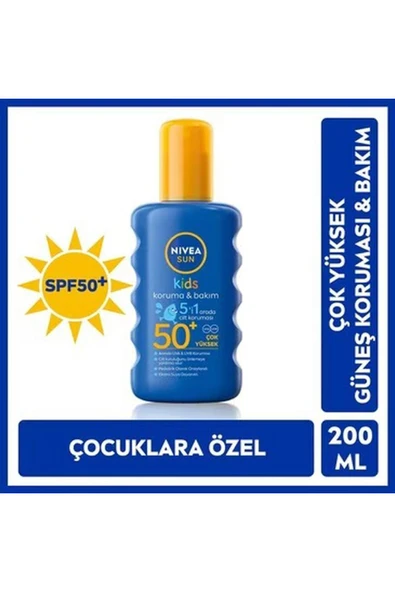 Sun SPF 50+ Koruma & Bakım Çocuk Güneş Kremi 200 ml Sprey ürün görseli 1